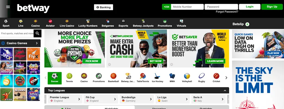 Betway Betting Site